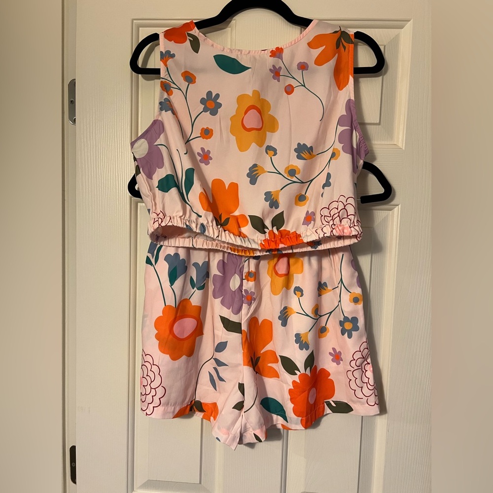 Womens two piece in Pink and Orange